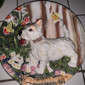 3 Collectible & Vintage 3D decorative dog plates.
